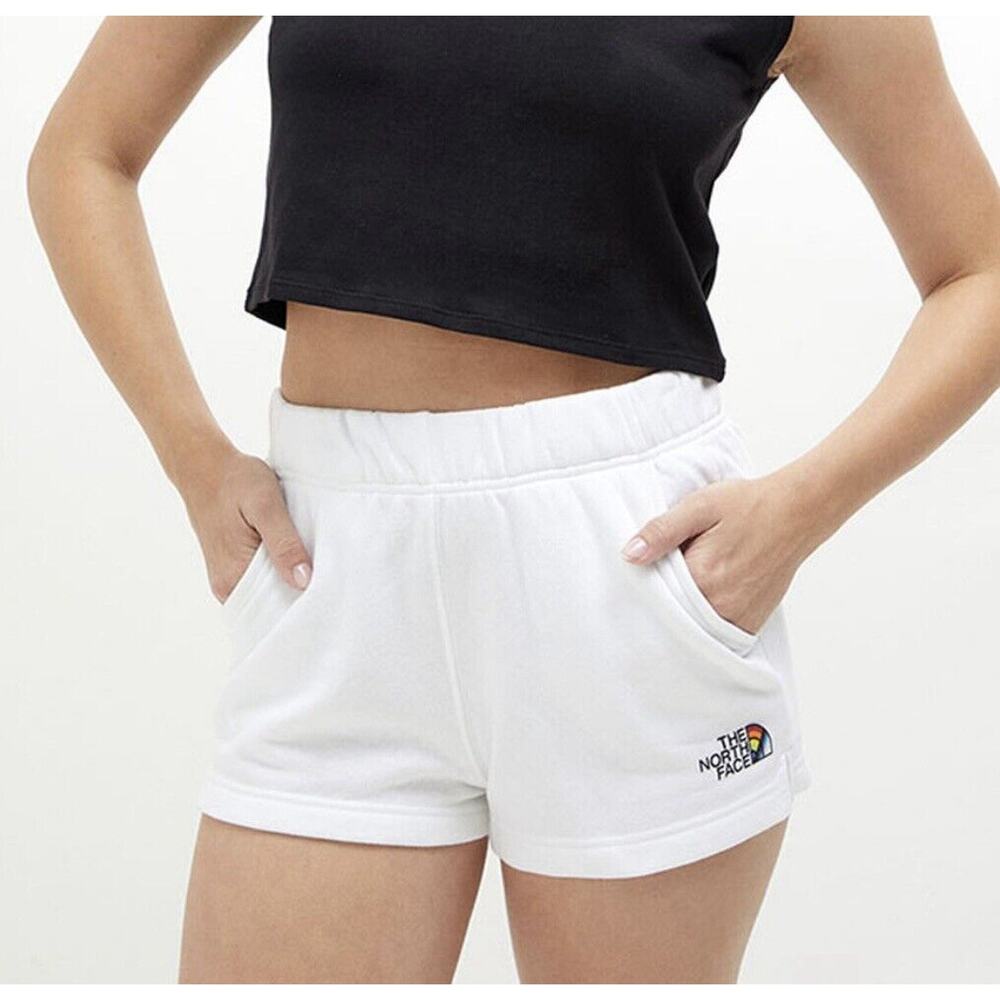 NEW XXL The North Face Women's Half Dome White Fleece Shorts Standard Fit